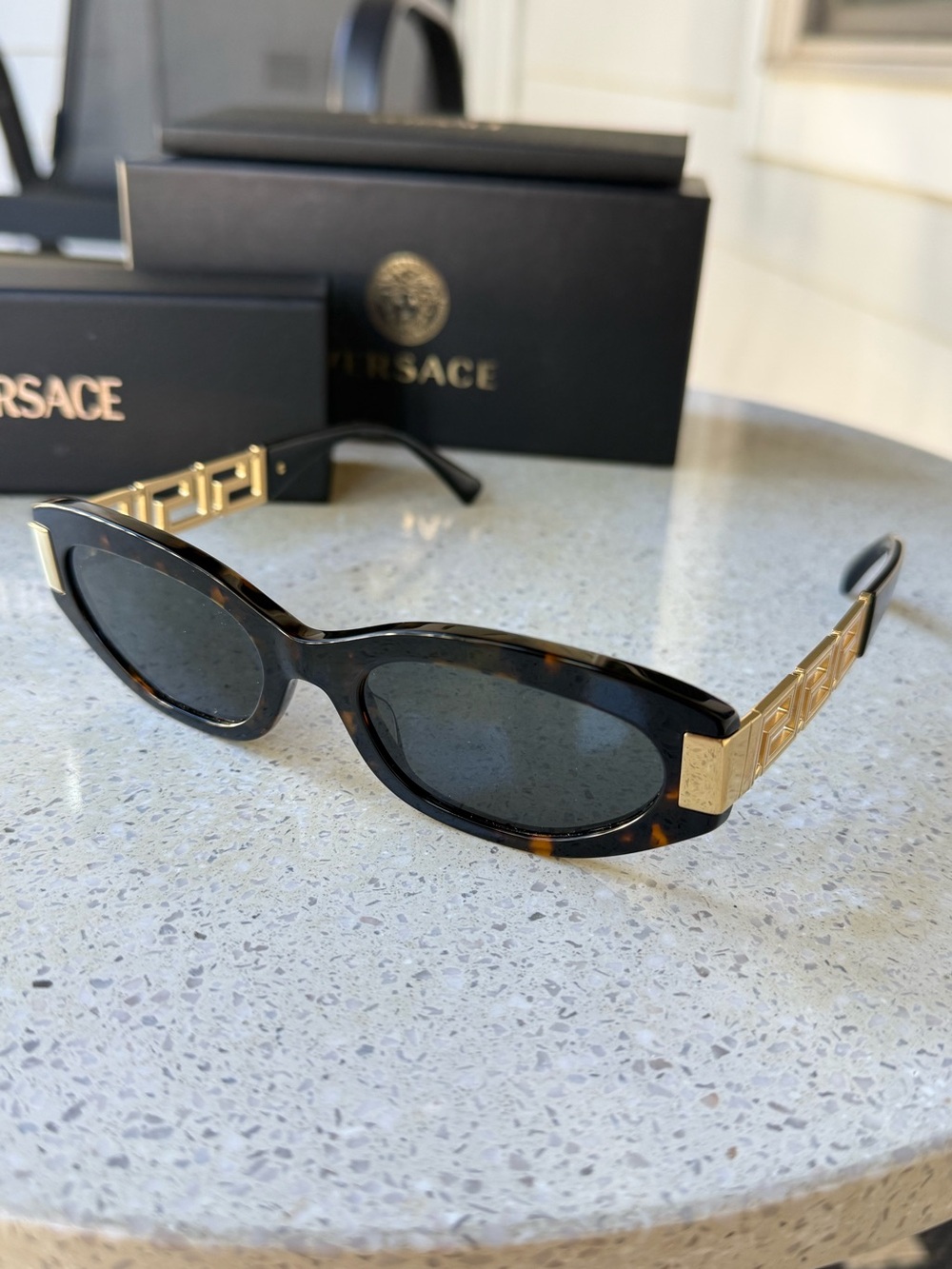 Versace Tortoise Cat Eye Sunglasses VE4501 5528/87 with Original Case & Box